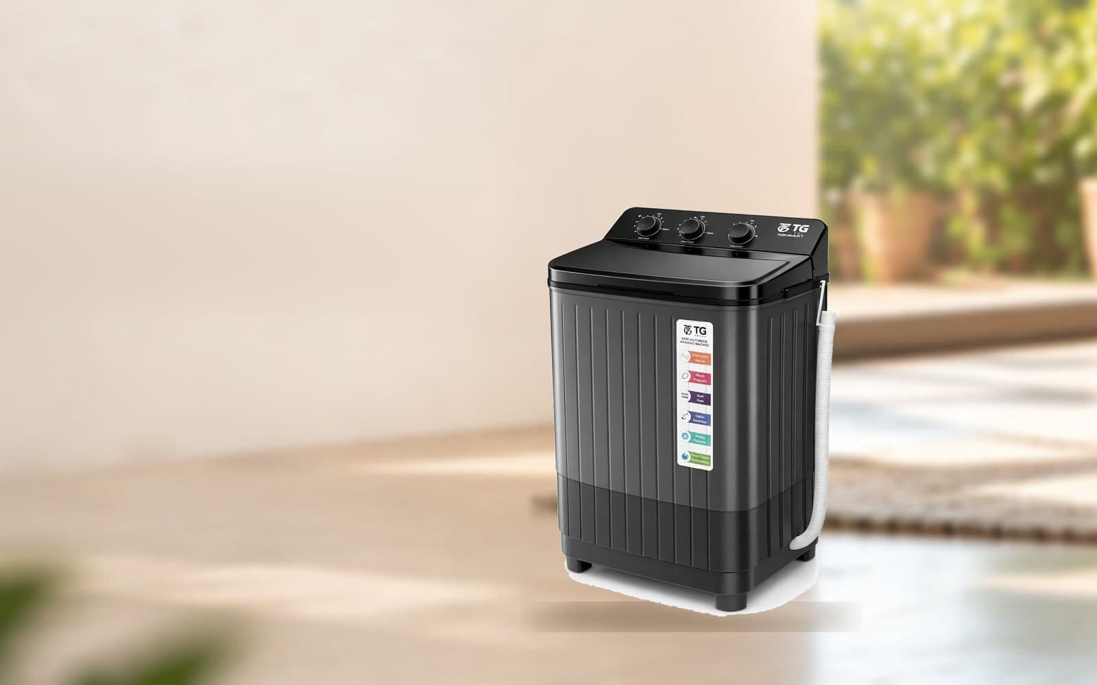 TG SMART 9 kg Semi-Automatic Top Load Washer thumbnail 2