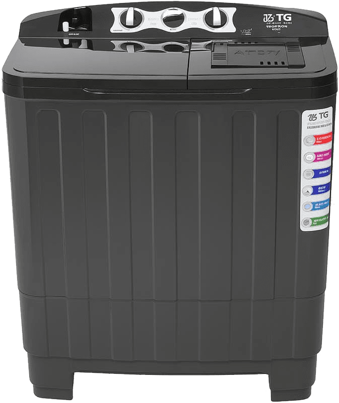 TG SMART 7.5 kg Semi-Automatic Washing Machine (Black) — Washing Machines